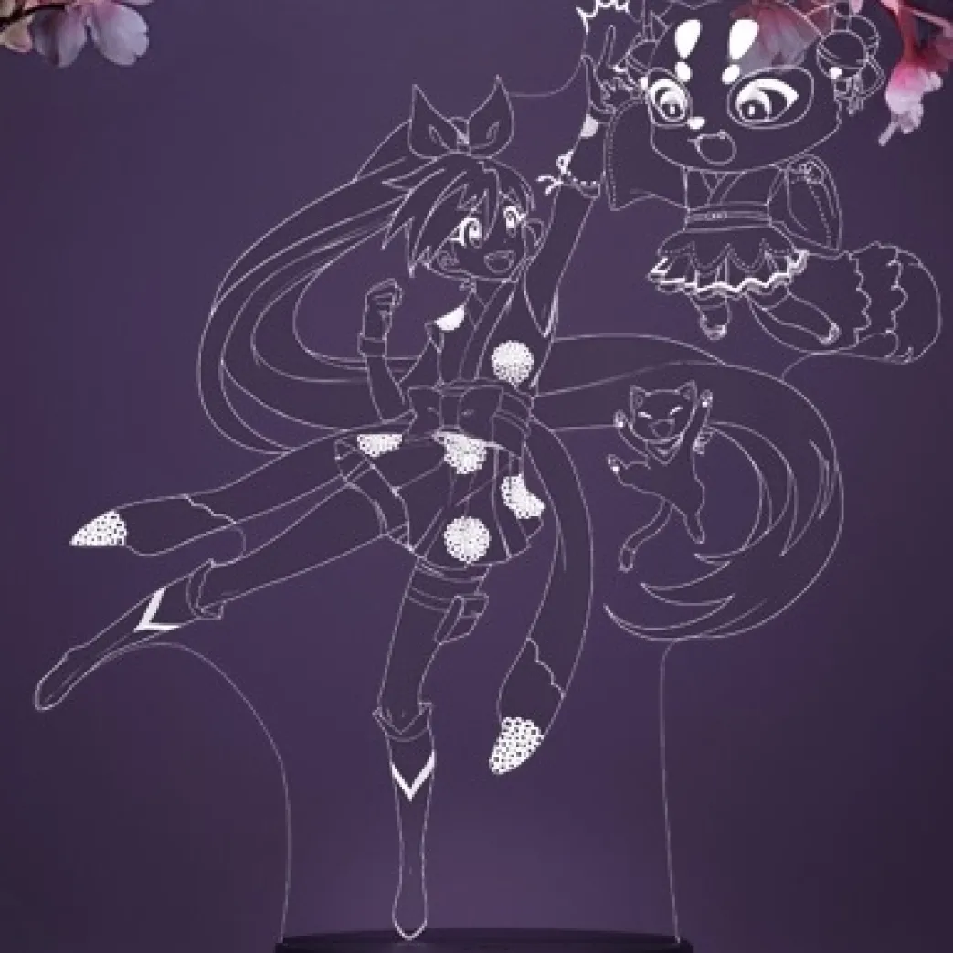 Crunchyroll Hime and Ritsu Otaku Lamp - Crunchyroll Exclusive